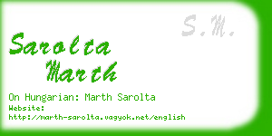 sarolta marth business card